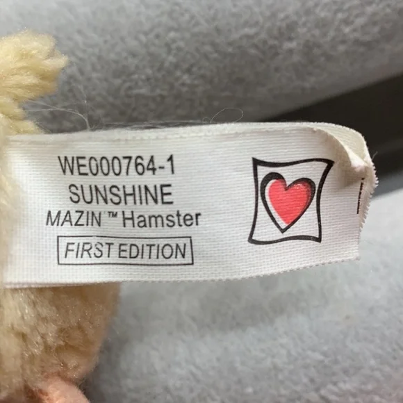 4.5" Ganz Webkinz Sunshine Mazin Hamster plush First Edition yellow beige - Picture 6 of 6